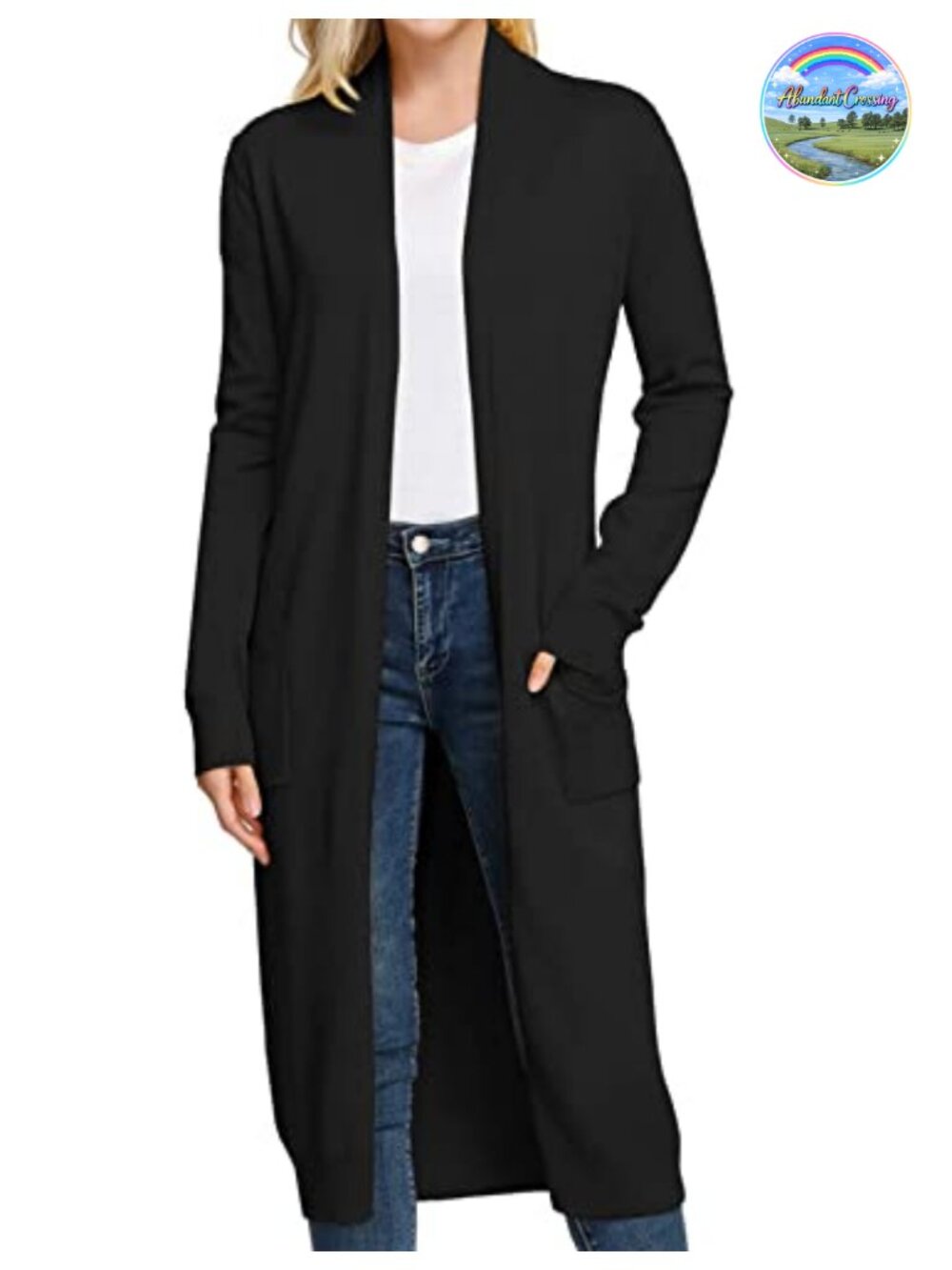 Essential Open Front Maxi Long Knitted Cardigan Sweater for Women